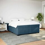 Krevet s oprugama i madracem tamnoplavi 200x200 cm baršunasti | Eponuda.com