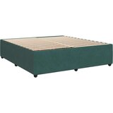 vidaXL Krevet s oprugama i madracem tamnozeleni 200x200 cm baršunasti | shoptok.hr