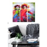 Wallity MDF1145887 multicolor decorative mdf painting (3 pieces) Cene