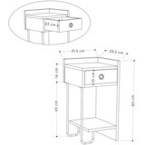 Livetastic Majhna Nočna Omarica Sirius, Temno Rjava | Shoptok.si