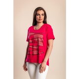 Fenzy Majica S Printom Za Veće Veličine, Ružičasta | shoptok.hr