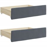  Dnevni krevet s pomoćnim ležajem i ladicama bez madraca tamno siva 90x190 cm | shoptok.hr