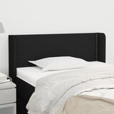  Uzglavlje s ušima crno 93x16x78/88 cm od tkanine | Eponuda.com