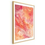  Plakat Fiery Colors - dynamic shapes in fire and pink tones 60x90 Zlatni okvir s margom | shoptok.hr