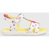 Agatha Ruiz De La Prada Otroški usnjeni sandali bela barva | Shoptok.si