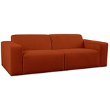 Scandic Opečnato oranžna sedežna garnitura iz tkanine bouclé 228 cm Roxy – | Shoptok.si