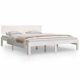 The Living Store Posteljni okvir bel iz trdne borovine 160x200 cm - Posteljni Okvir, (21528692) | Shoptok.si