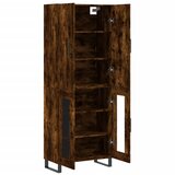  Visoka komoda dimljeni hrast 69,5x34x180 cm konstruiranog drva | shoptok.hr