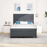 Box Spring Krevet s madracem Tamno sivi 140x200 cm Baršunasta tkanina | shoptok.hr