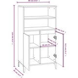  Visoka komoda sjajna bijela 60x36x110 cm od konstruiranog drva | shoptok.hr