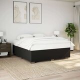 vidaXL Box spring postelja z vzmetnico črn 200x200 cm blago | Shoptok.si