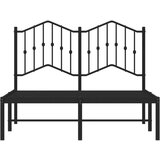 Metalni okvir za krevet s uzglavljem crni 120x190 cm | shoptok.hr