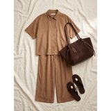 Sinsay Wide leg hlače s viskozom i dodatkom lana | shoptok.hr