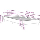  Okvir kreveta bez madraca bijeli 75x190 cm izrađeno drvo | shoptok.hr