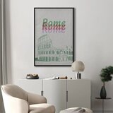  Slika - Rome in Watercolours (1 Part) Vertical 60x90 U crnom drvenom okviru | shoptok.hr