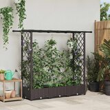  Povišeni krevet s mrežom i krovom Smeđa 164 x 40 x 123 cm PP | shoptok.hr