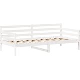  Set kreveta i klupe s krovom bez madraca bijele boje 80x200 cm | Shoptok.si