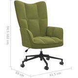  Stolica za opuštanje svjetlozelena baršunasta | shoptok.hr
