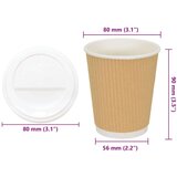  Papirnate šalice za kavu s poklopcima 1000 kom 8 oz 200 ml | shoptok.hr