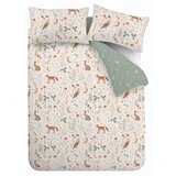 Catherine Lansfield Zelena/bež posteljina za krevet za jednu osobu 135x200 cm Enchanted Twilight Animals – | shoptok.hr