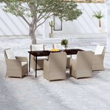  7-dijelni vrtni blagovaonski set smeđi | shoptok.hr