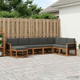  Set vanjskih sofa 8 pcs Prirodna i antracit 306 x 187,5 x 73 cm | shoptok.hr