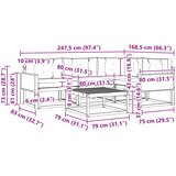  Set vanjskih sofa 5 pcs Prirodna i krem | shoptok.hr