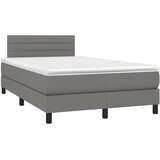  Krevet box spring s madracem LED tamnosivi 120 x 200 cm tkanina | shoptok.hr