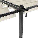  Vrtna sjenica s pomičnim krovom 3 x 6 m krem aluminijska | shoptok.hr