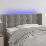 vidaXL LED uzglavlje svjetlosivo 83x16x78/88 cm baršunasto Cijene