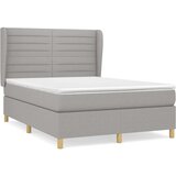  Box spring s madracem svjetlosivi 140x200 cm od tkanine | shoptok.hr