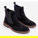 Big Star Suede Men's Ankle Boots Chelsea Black | shoptok.hr