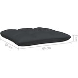 vidaXL 3-dijelna vrtna garnitura od borovine s antracit jastucima | shoptok.hr