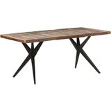  Blagovaonski stol 180 x 90 x 76 cm masivno obnovljeno drvo | shoptok.hr