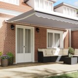 vidaXL Ručno uvlačiva tenda svjetlosiva 500x300 cm, Zamjenski materijal za tendu za okvir 5x3 m svjetlosiva | shoptok.hr