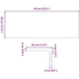 vidaXL Okenske police 2 kosa svetlo rjava 70x30x2 cm trdna hrastovina | Shoptok.si
