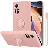 Cadorabo Case, združljiv s Xiaomi v tekoči roza barvi - zaščitni pokrov iz fleksibilnega silikona TPU z obročem, (20617423) | Shoptok.si