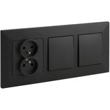 Legrand Dvostruki jednopolni prekidač br. 1 i dvostruka kućna utičnica 250V/16A NILOE STEP Cene