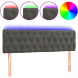 Maison Chic LED Posteljno vzglavje - Vzglavna omarica - Nočna omarica temno sivo 144x7x78/88 cm žamet, (21708449) Cene