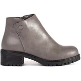Shelvt Grey ankle boots made of faux leather | Shoptok.si