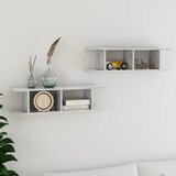 vidaXL zidne police 2 kom siva boja betona 78 x 18 x 20 cm od iverice Cijene