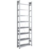 hofe Sestavljiv regal za dokumentacijo, pocinkan, višina regala 2700 mm, enostransko, osnovni regal, ŠxG 750 x 300 mm | Shoptok.si