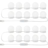  Ogledalne svjetiljke 2 pcs Bijelo 4.5 x 4.5 x 4.8 cm Plastika | Eponuda.ba