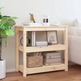 Maison Chic konzolna miza - miza ob steni 80x40x74 cm trdna borovina, (21786150) Cene