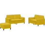  3-dijelni set sofa s jastucima žuti baršunasti | shoptok.hr