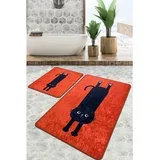 Set tepiha za kupatilo Comfort, 2 komada, narandžasta