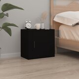 vidaXL Stenska nočna omarica črna 50x30x47 cm Cene