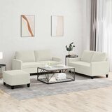  3-dijelni set sofa s jastucima krem baršunasti | shoptok.hr