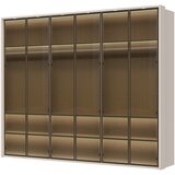 Jela Jagodina plakar sa aluminijumskim ramom P6B-6AL - kolekcija opera - kašmir mat lak/al ram kašmir - 280x226x60cm | ePonuda.com