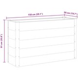  Vrtna Posuda za Sadnju WPC 150x50x91 cm Siva | Eponuda.com